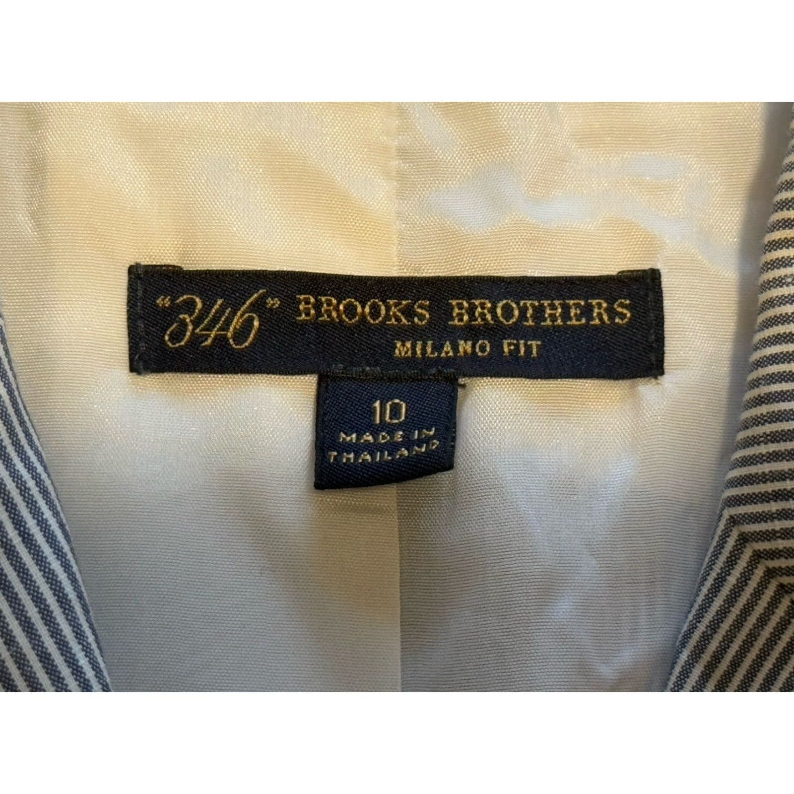 Brooks Brothers BROOKS BROTHERS Blazer Jacket WOMENS 10 Linen Blend Milano Fit Back Vent Button Multicolor Basic Jacket Size L / US 10 / IT 46 - 2 Thumbnail