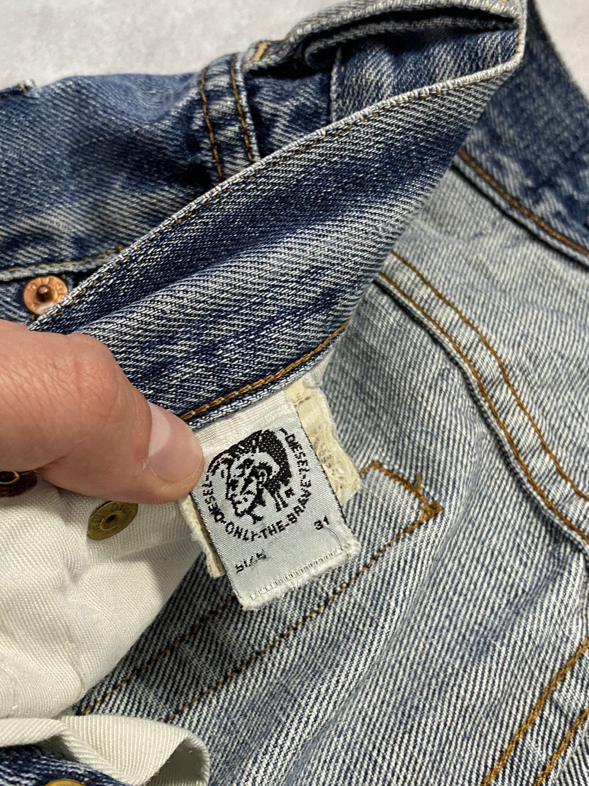 Diesel 💎 Crazy Faded Wash Diesel Essential Flared Punk jeans hype Size US 31 - 9 Thumbnail