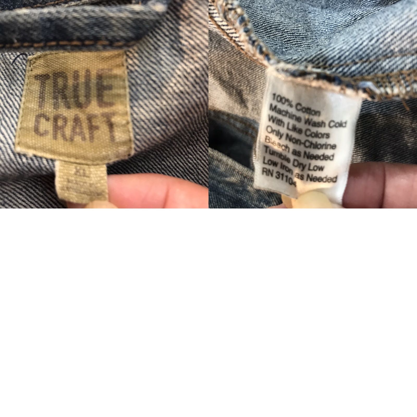Denime VINTAGE True Craft Denim Jacket Women XXL Blue 90s Grunge Hip Hop Casual Fall Winter Size XXL / US 16-18 / IT 52-54 - 8 Thumbnail