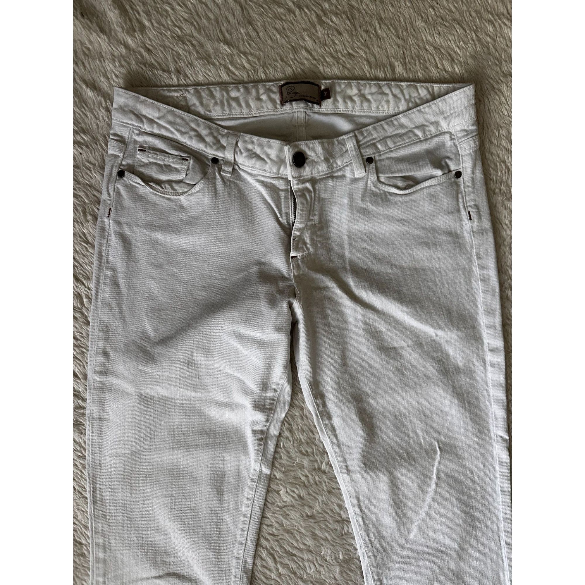 Paige Paige Premium denim white straight leg jeans sz 31 Size 31" - 4 Thumbnail