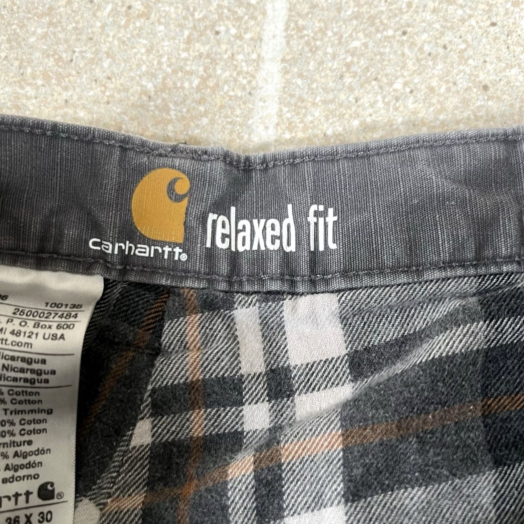 Carhartt Carhartt Cargo Pants Men's Gray Relaxed Fit Flannel Lined Work Ripstop 32x30 Size US 32 / EU 48 - 6 Thumbnail