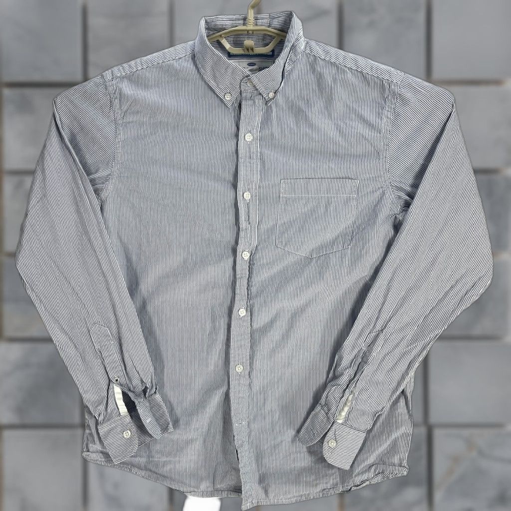 Old Navy Old Navy Shirt Men M Blue White Striped 100% Cotton Long Sleeve Button-Up Casual Preppy Size US M / EU 48-50 / 2 - 1 Thumbnail