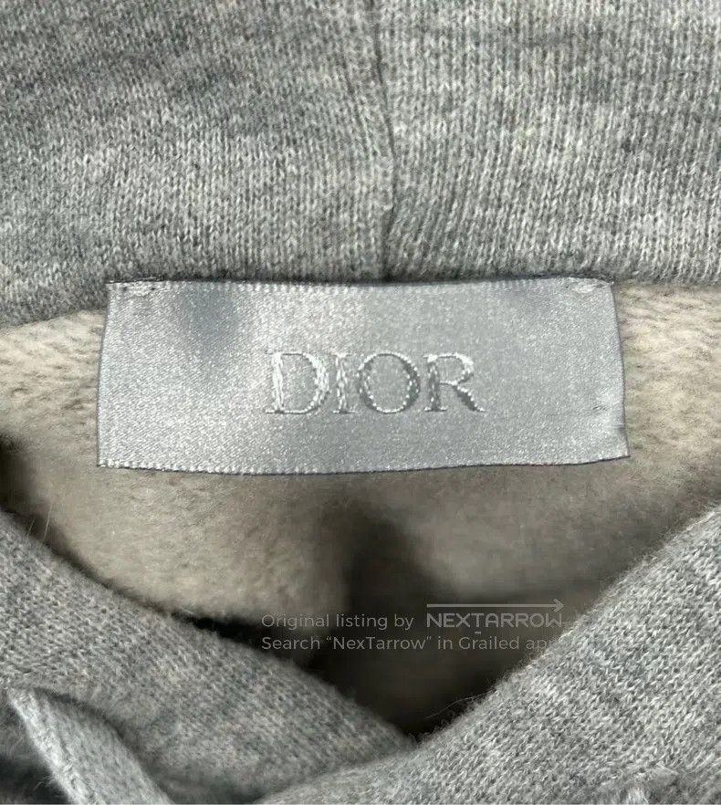 Dior Dior Grey chest embroidered letter logo hooded sweatshirt Size US S / EU 44-46 / 1 - 3 Thumbnail