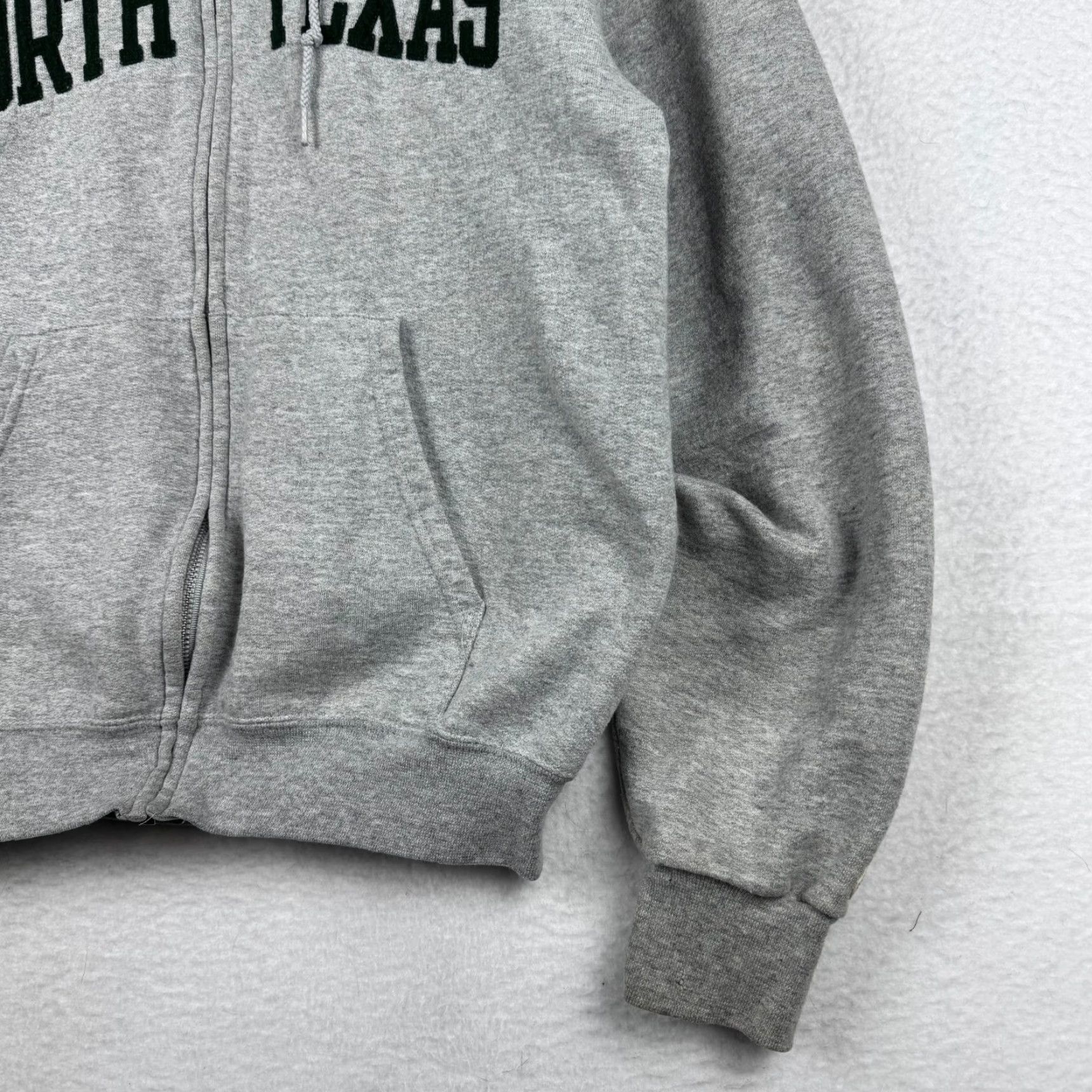 Champion VINTAGE Champion Hoodie North Texas Spell Out Zip Up Gray S Pullover Men Regular Size Small Zip Up Hoodie Jacket Size US S / EU 44-46 / 1 - 3 Thumbnail