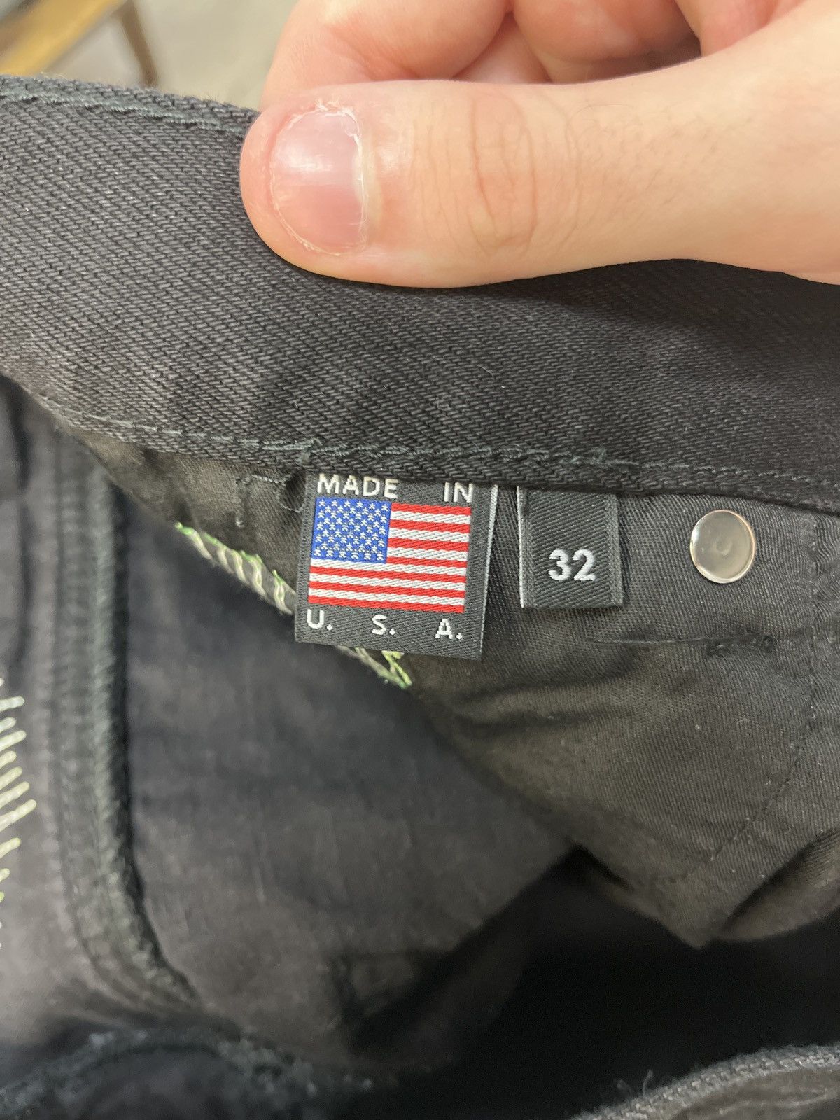 LOSTSHDWS LOSTSHDWS Invert LTD 00-1 Logo Jeans Green 32 Size US 32 / EU 48 - 4 Thumbnail