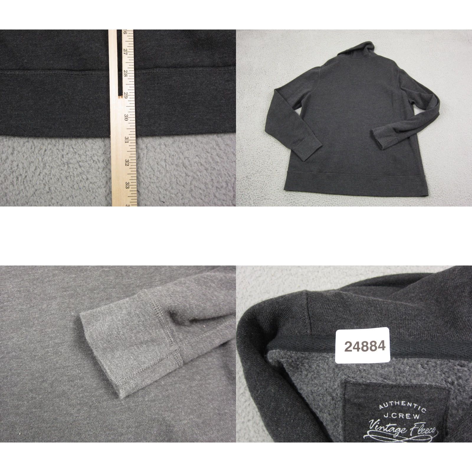 J.Crew VINTAGE J.Crew Sweatshirt Mens XL Gray Collared Fleece Cotton 90s Pullover Big Collar Size US XL / EU 56 / 4 - 8 Thumbnail