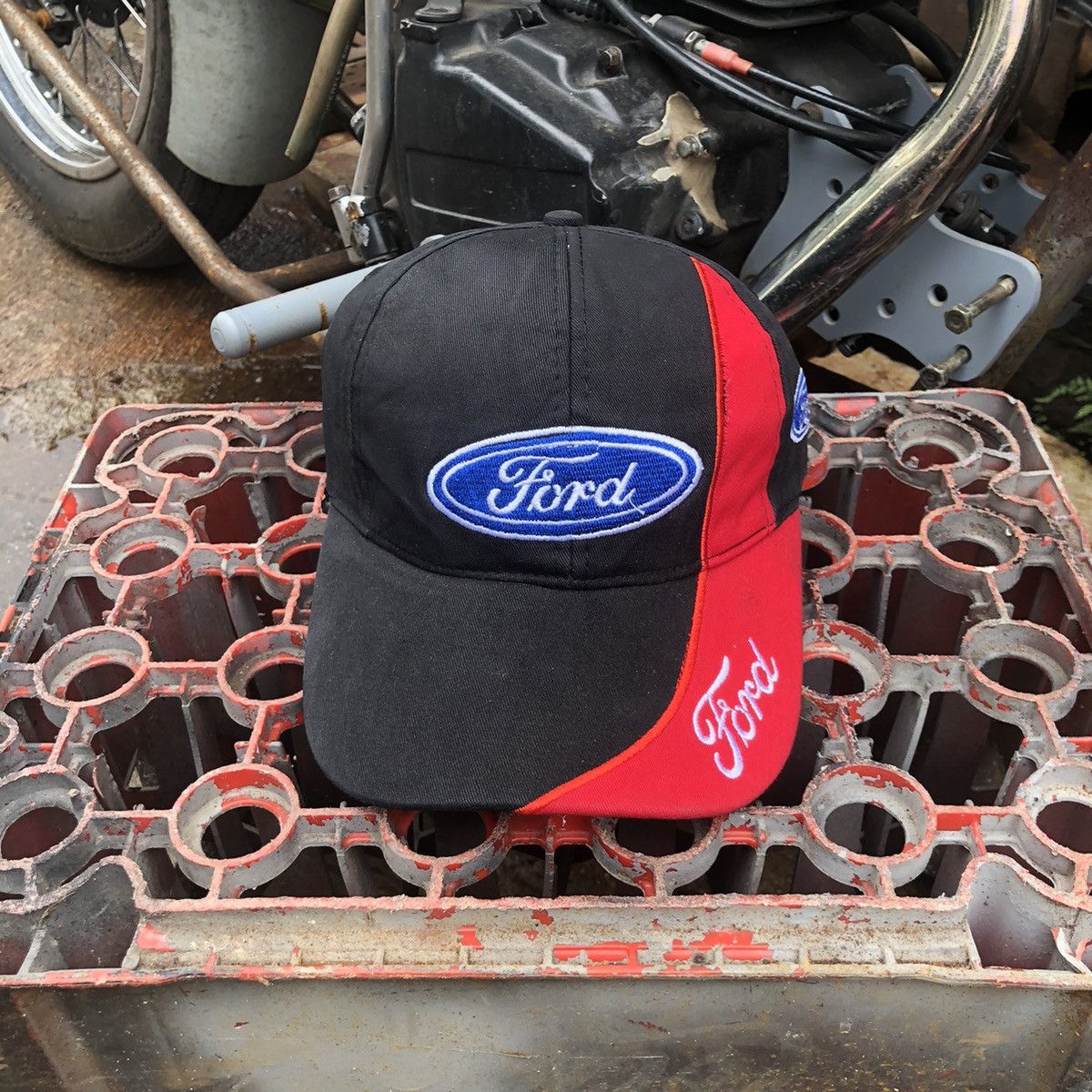 NASCAR 🚫 SOLD 🚫 Vintage Ford Racing Cap Size ONE SIZE - 3 Thumbnail