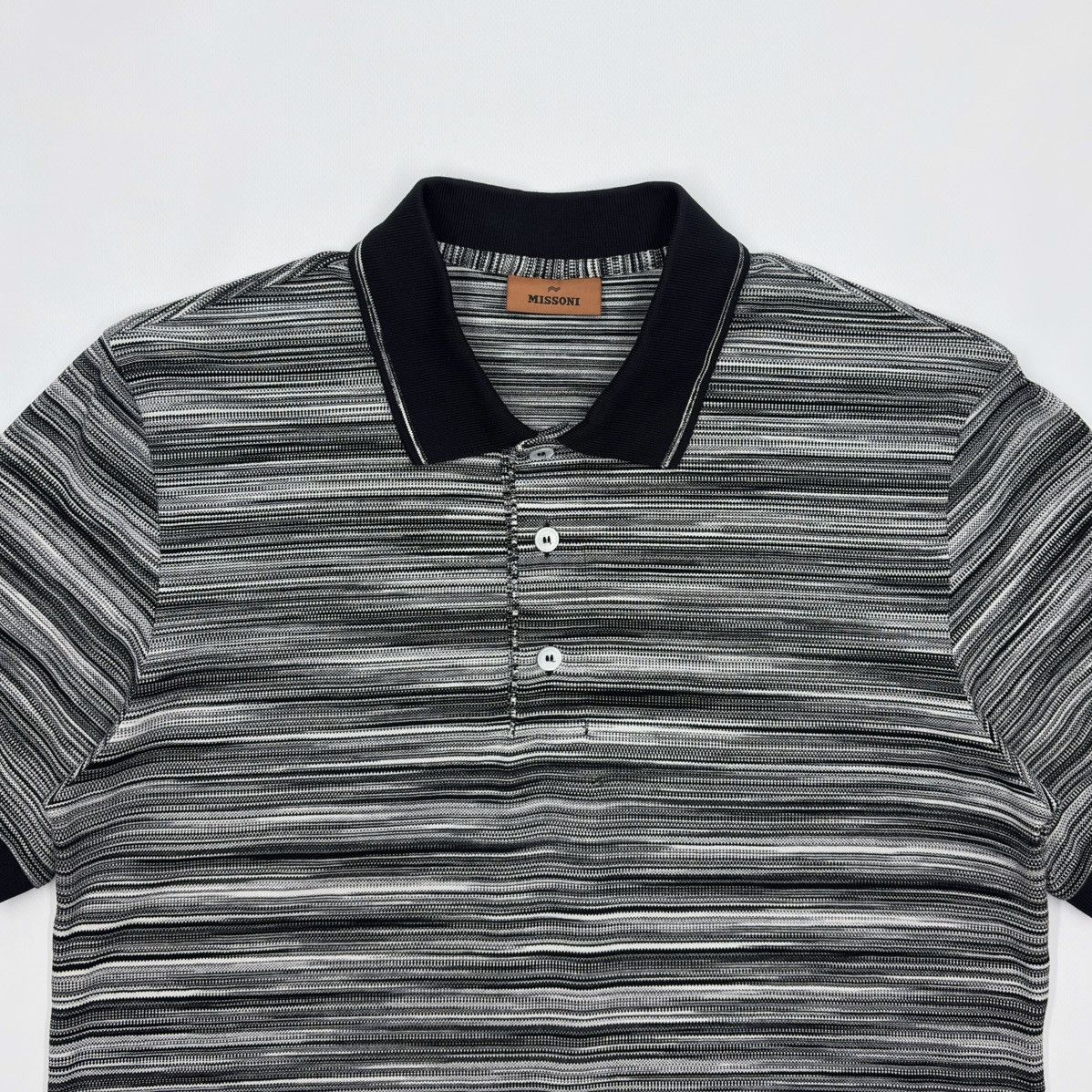 Missoni Missoni Striped Polo T-shirt Shirt Size US L / EU 52-54 / 3 - 3 Thumbnail