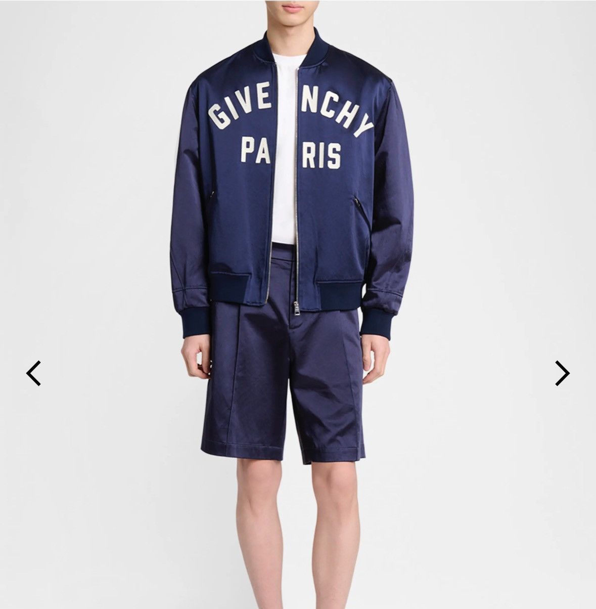 Givenchy Givenchy Men's Satin Logo Bomber Jacket Size US L / EU 52-54 / 3 - 12 Thumbnail