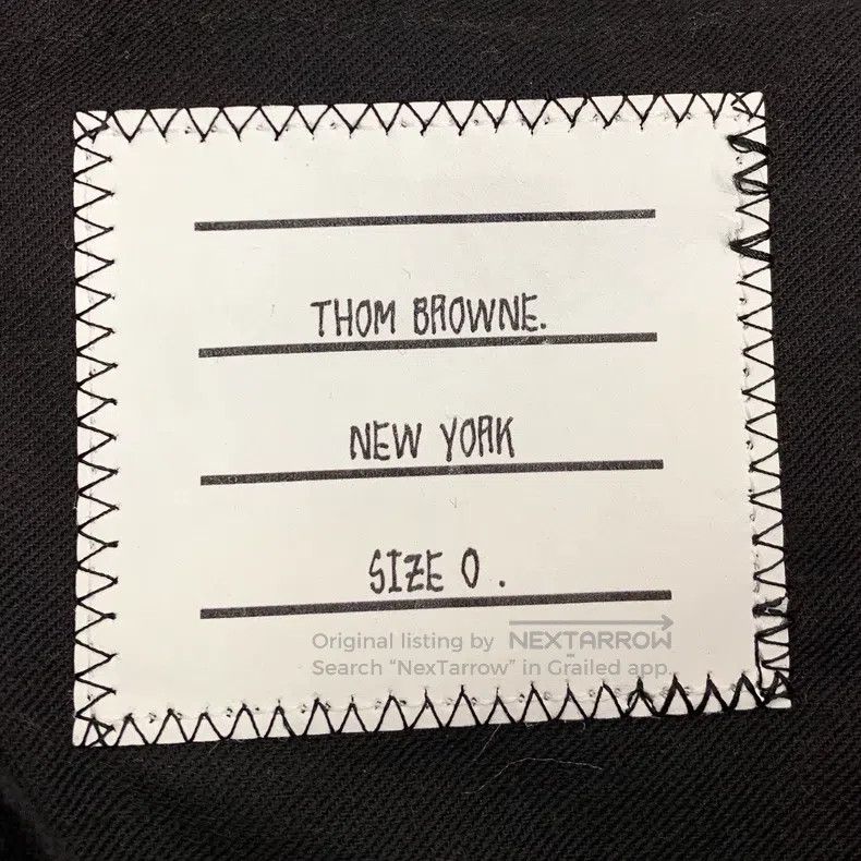 Thom Browne Thom Browne size 0 Black striped wool casual long pants Size US 38 / EU 54 - 6 Thumbnail