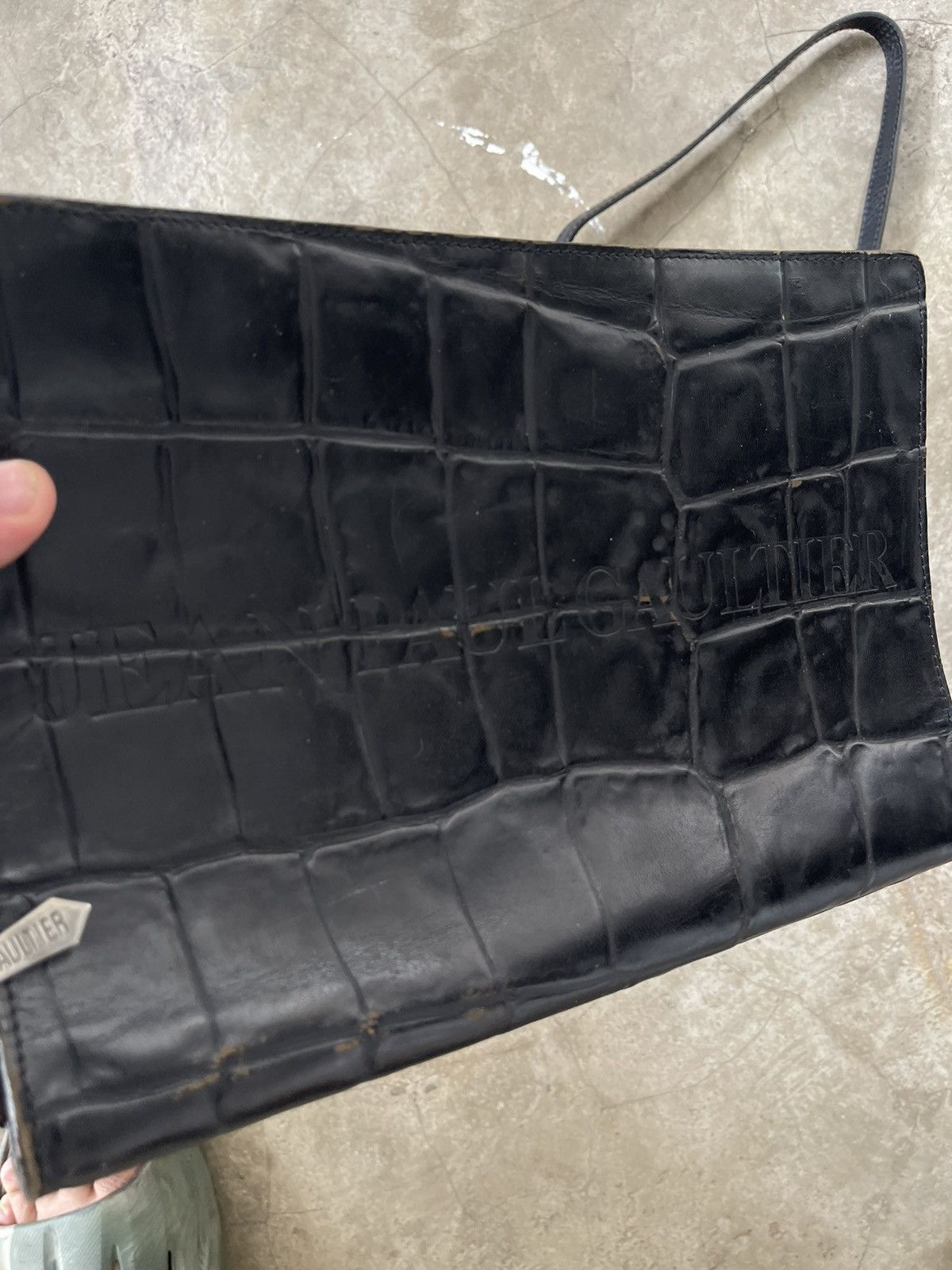 Jean Paul Gaultier Jean Paul Gaultier Alligator Embossed Messenger Bag Size ONE SIZE - 6 Thumbnail