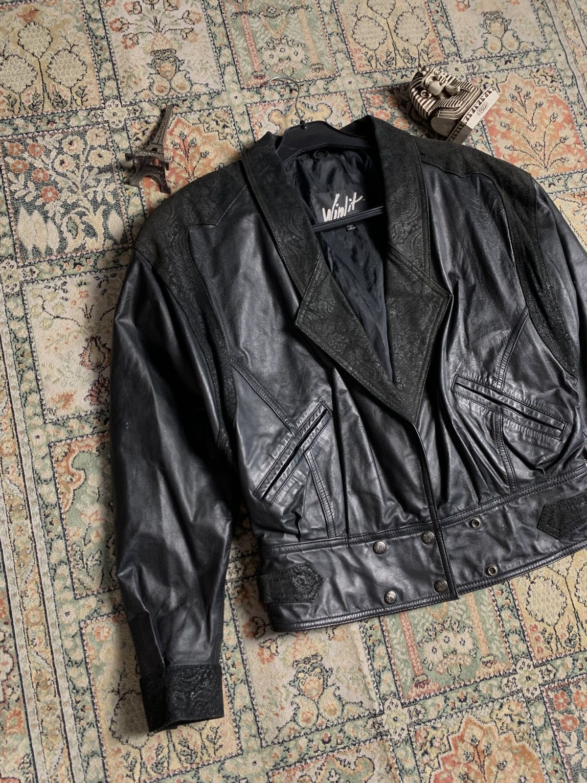 Japanese Brand × Vintage 🔥RARE CROPPED GENUINE LEATHER JACKET WINLIT ISSEY MIYAKE Size US S / EU 44-46 / 1 - 3 Thumbnail