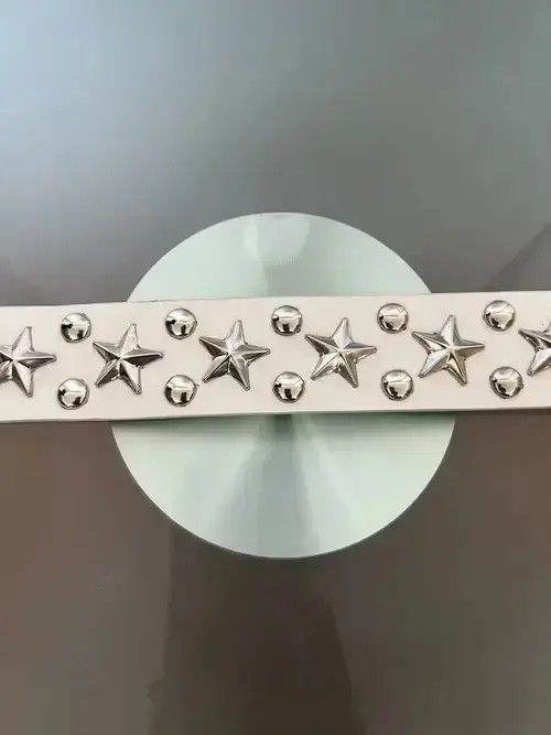 VIBE Star Studded Belt (white) Size ONE SIZE - 4 Thumbnail