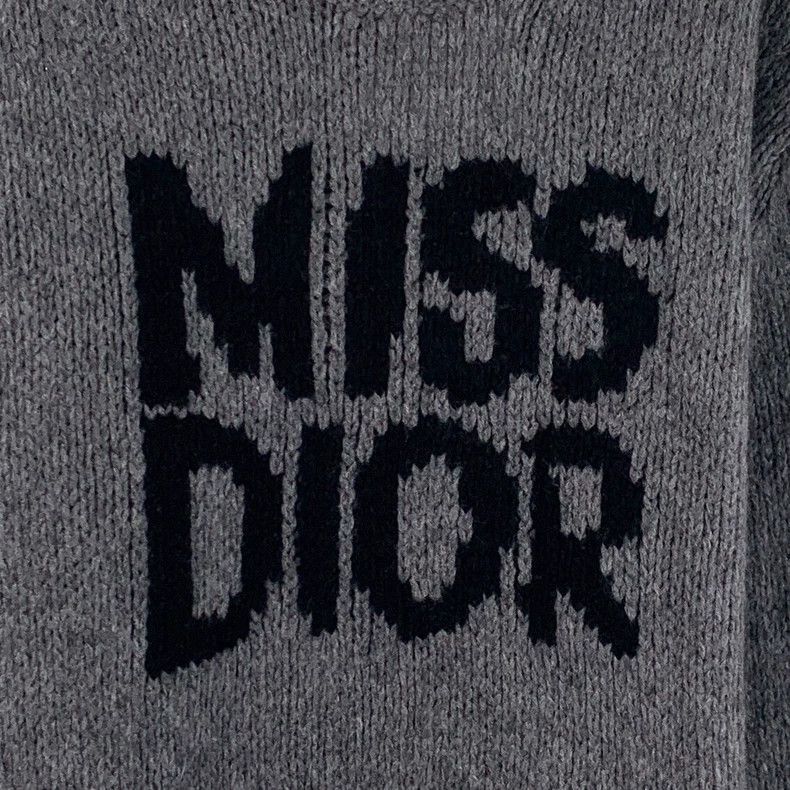 Dior Christian Dior Gray Knit Sweater with Logo-2506 Size S / US 4 / IT 40 - 4 Thumbnail