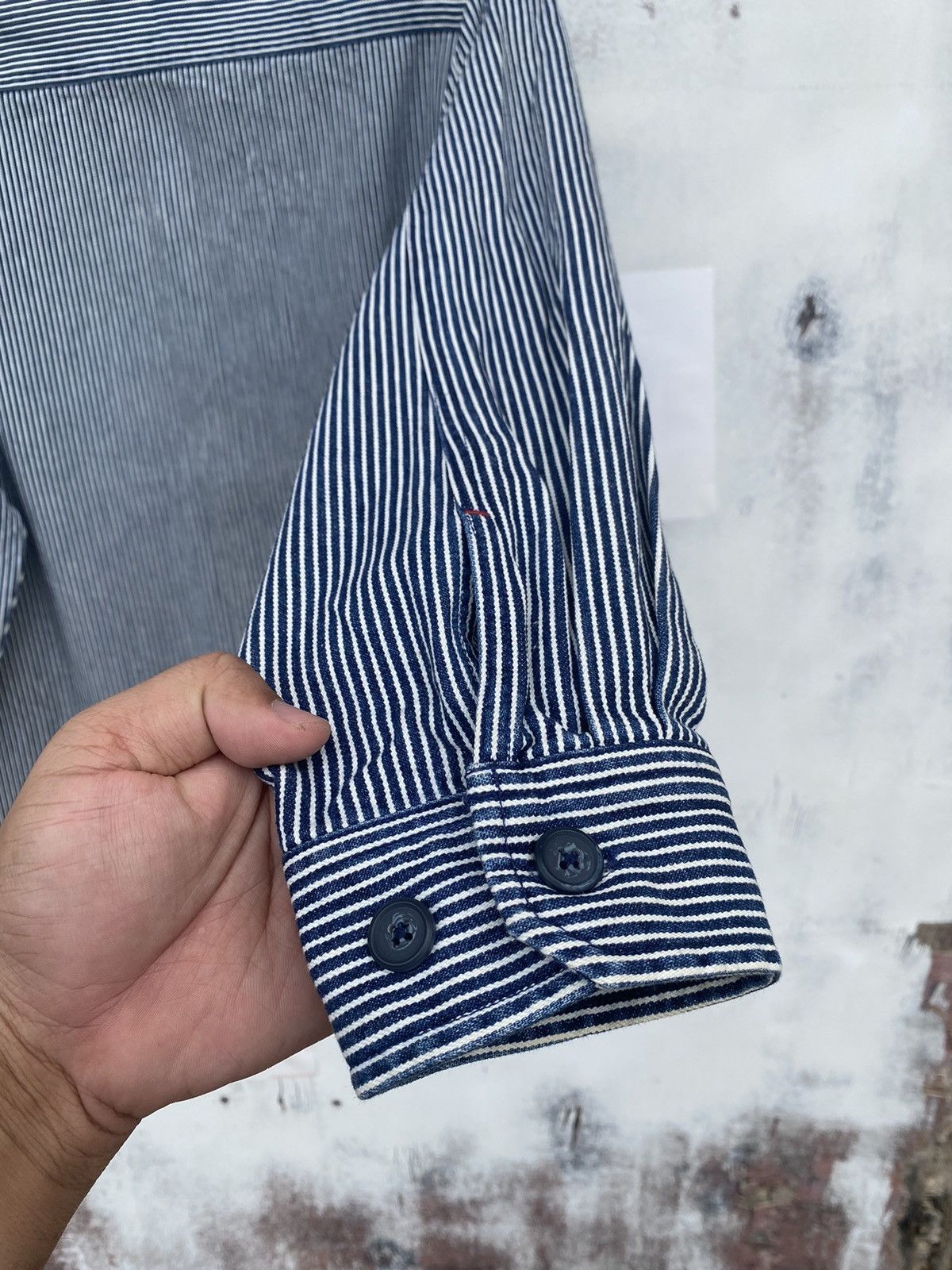 Japanese Brand IY Basic Hickory Stripe Zipper Jacket Size US M / EU 48-50 / 2 - 5 Thumbnail