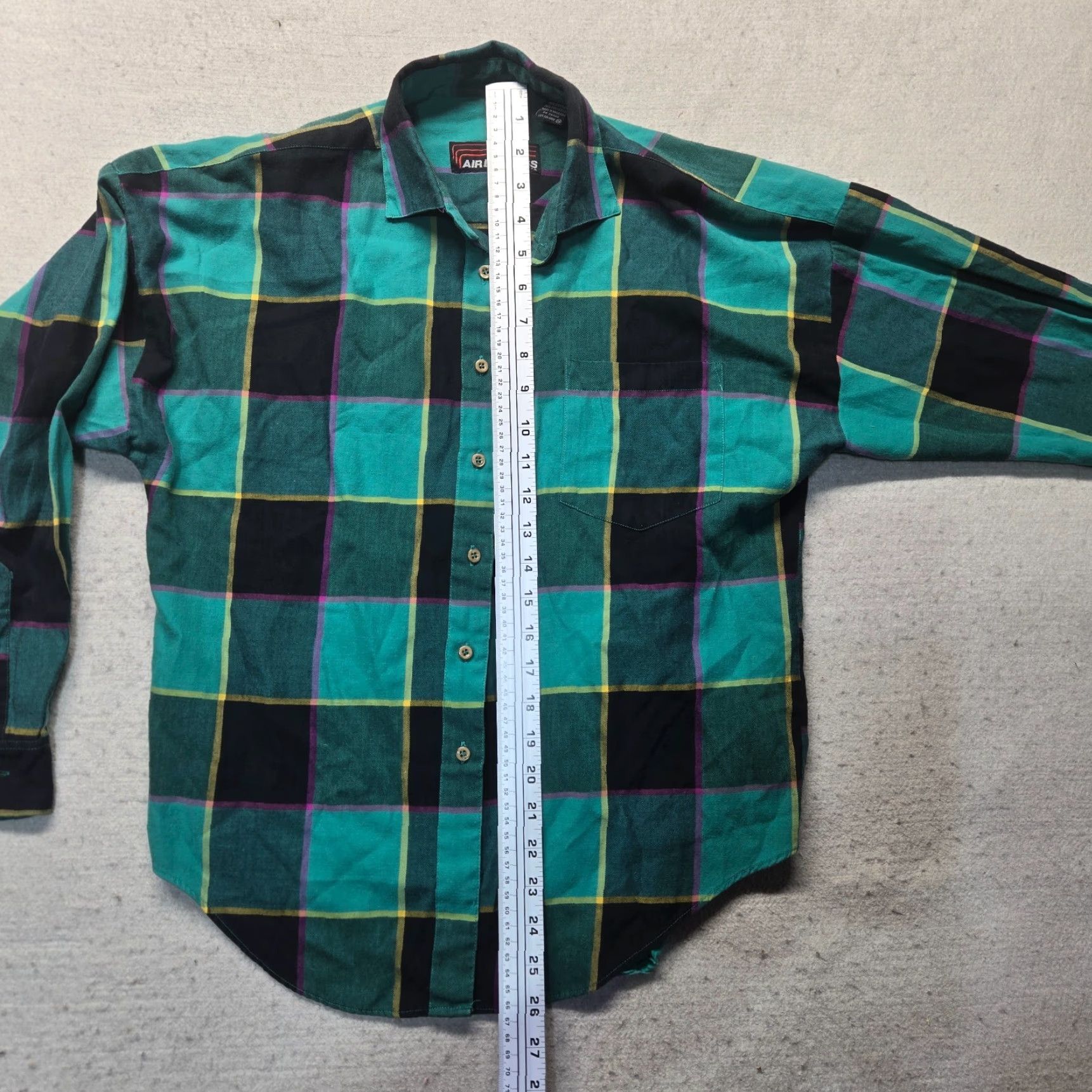 Express VINTAGE Air Express Shirt Adult Women L Green Plaid Button Down Oversized Shirt Size L / US 10 / IT 46 - 7 Thumbnail