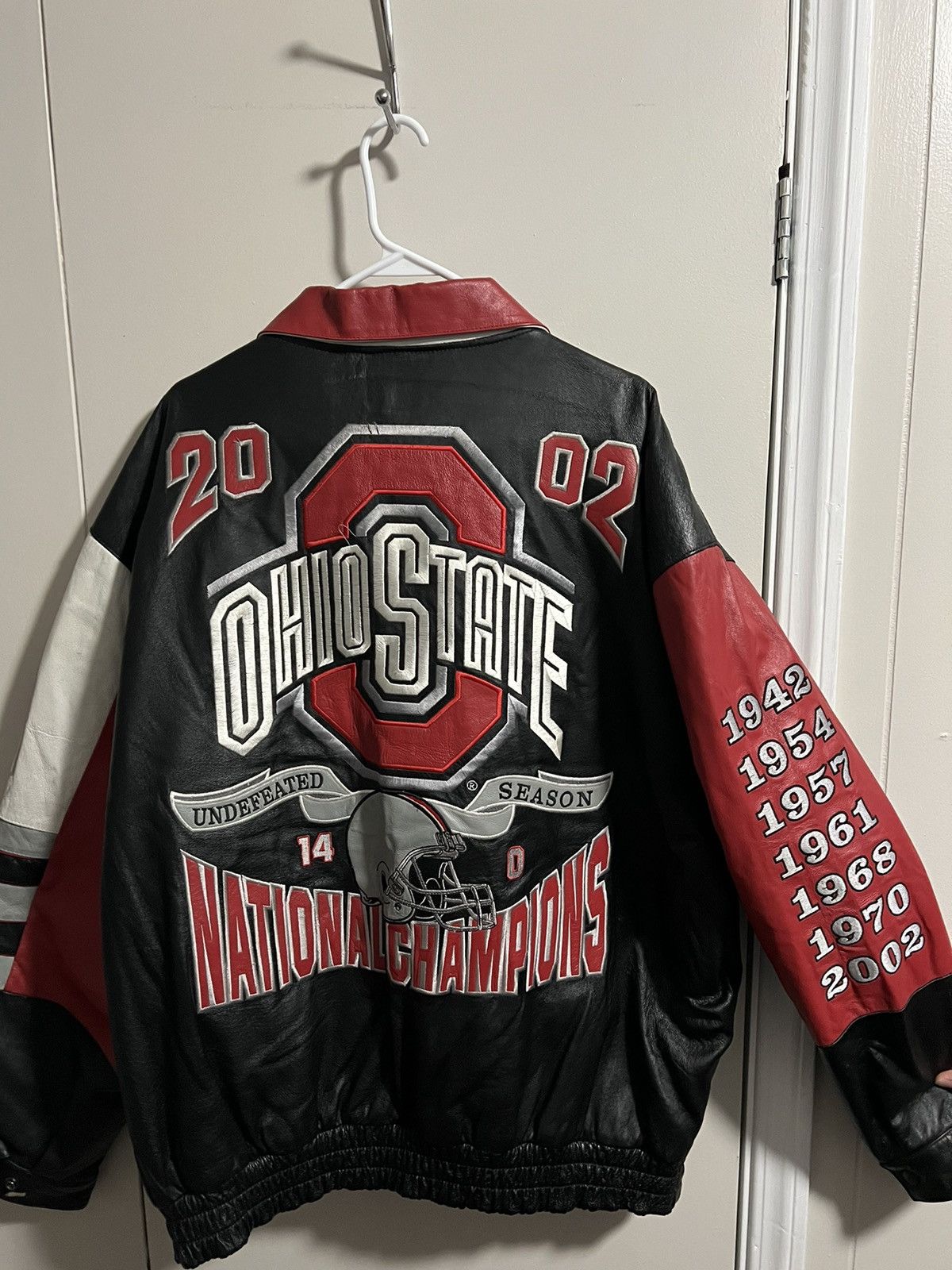 JH Design 2002 Ohio State Champions Leather Jacket Size US XXL / EU 58 / 5 - 5 Thumbnail