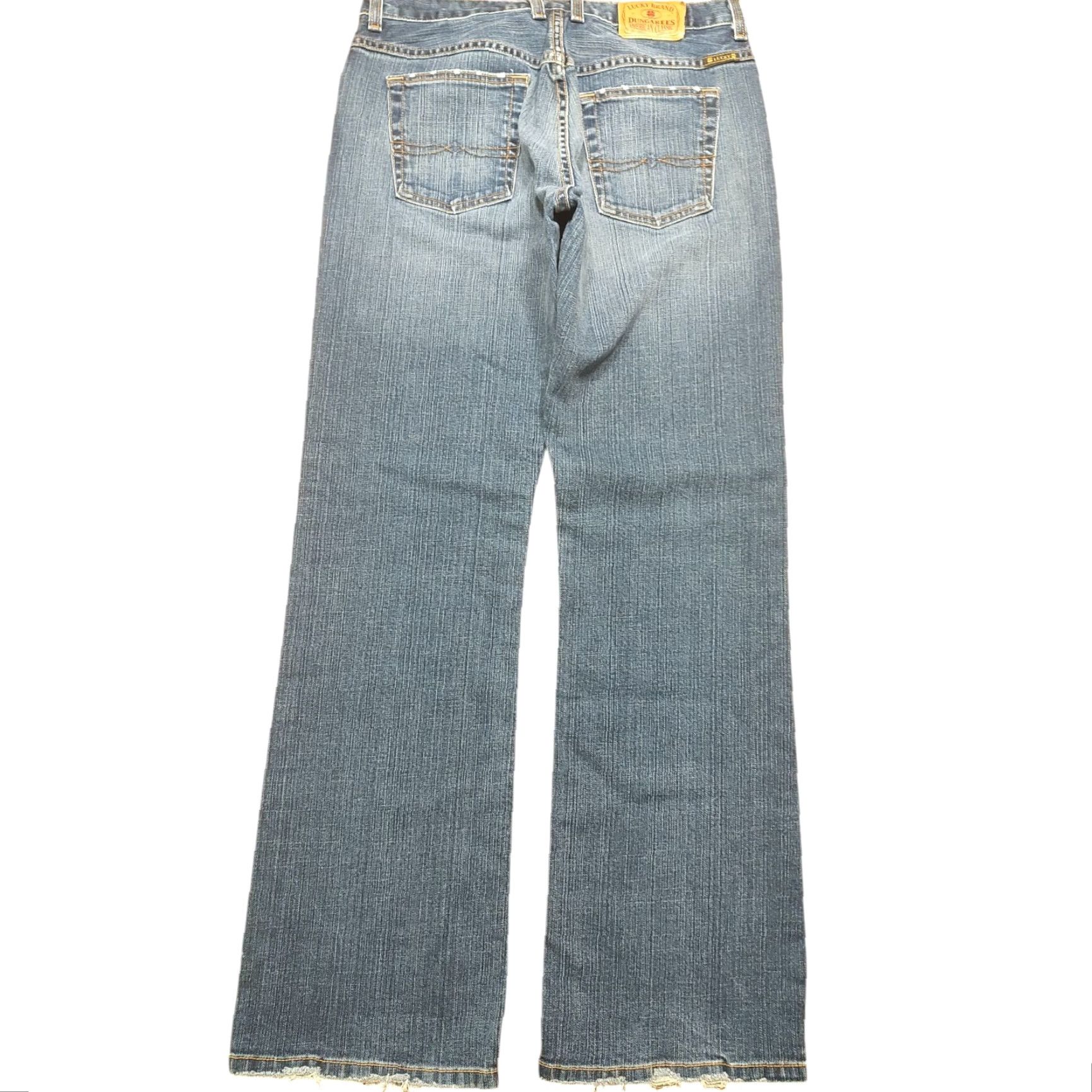 Lucky Brand VINTAGE Lucky Brand Easy Rider Jeans Womens 8 X 32 Bootcut Button Fly USA Denim Blue Size 30" / US 8 / IT 44 - 2 Thumbnail