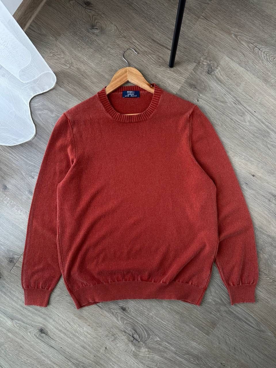 Fedeli × Vintage Vintage Fedeli Cashmere Orange Mens Sweater Size US M / EU 48-50 / 2 - 2 Thumbnail