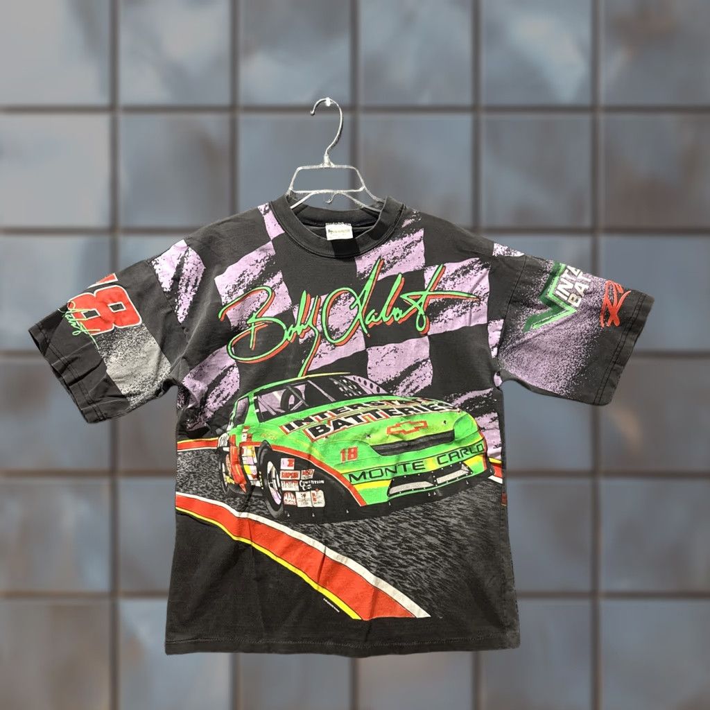 NASCAR VINTAGE Bobby Labonte NASCAR AOP GRAIL Faded T-Shirt Men’s Size L Black 90s Motorsports Traditions Shirt Mens Size US L / EU 52-54 / 3 - 1 Thumbnail
