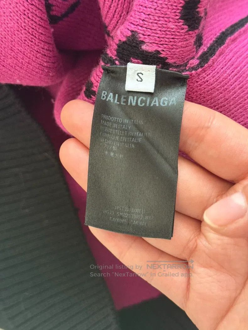 Balenciaga Balenciaga Classic Pink and Black Color Sweater Size US S / EU 44-46 / 1 - 6 Thumbnail