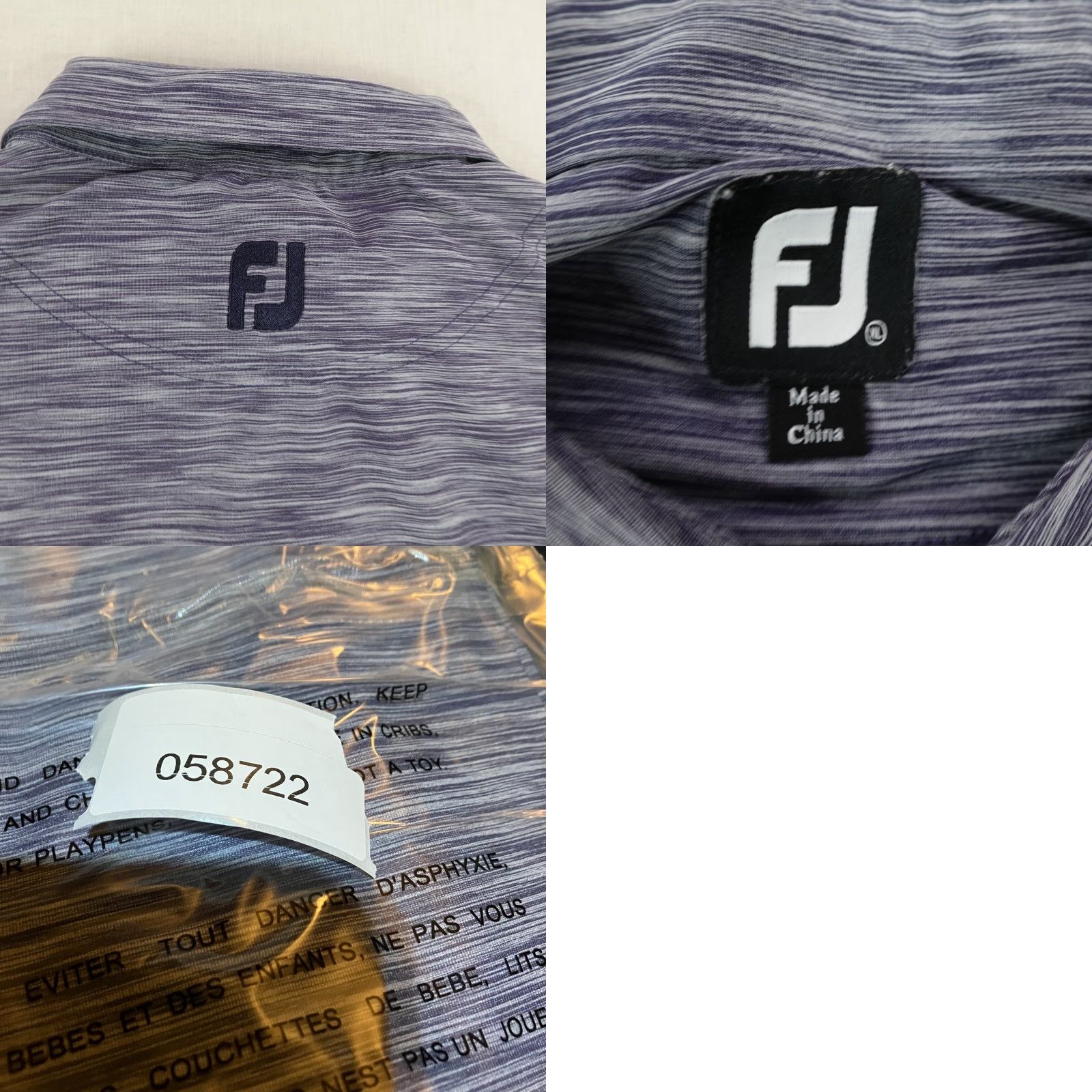Footjoy FootJoy Polo Shirt Men XL Gray Heather Performance Flex Golf Short Sleeve Polo Size US XL / EU 56 / 4 - 8 Thumbnail