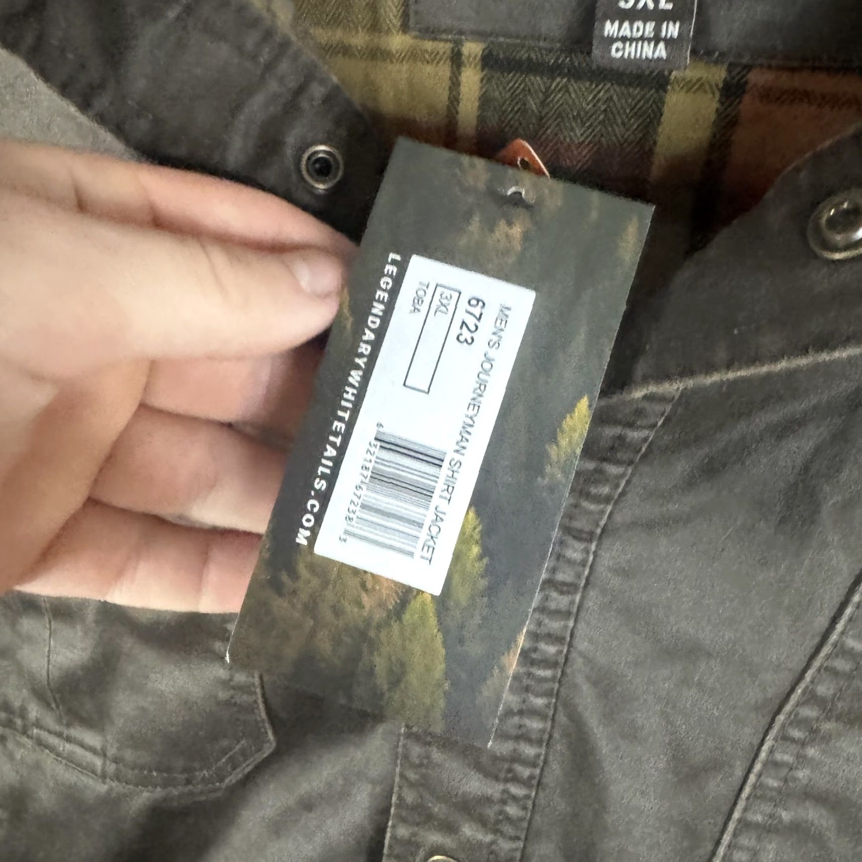 Vintage Legendary Whitetails Journeyman Shirt Jacket 6723 Mens 3XL Waxed Canvas Shacket Brown with Plaid Lined Pockets Waxed Shirt Jacket Size US XXL / EU 58 / 5 - 7 Thumbnail