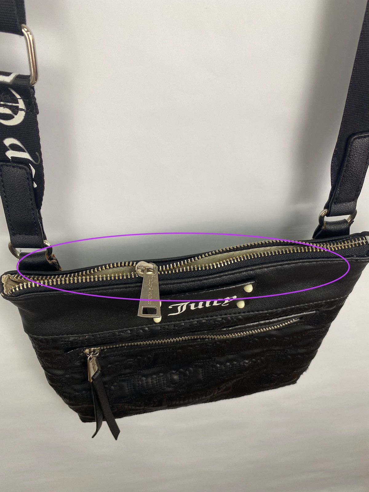 Juicy Couture Jeans Y2K Juice Couture Leather Bag Los Angeles Rare Retro Hupe Size ONE SIZE - 14 Thumbnail