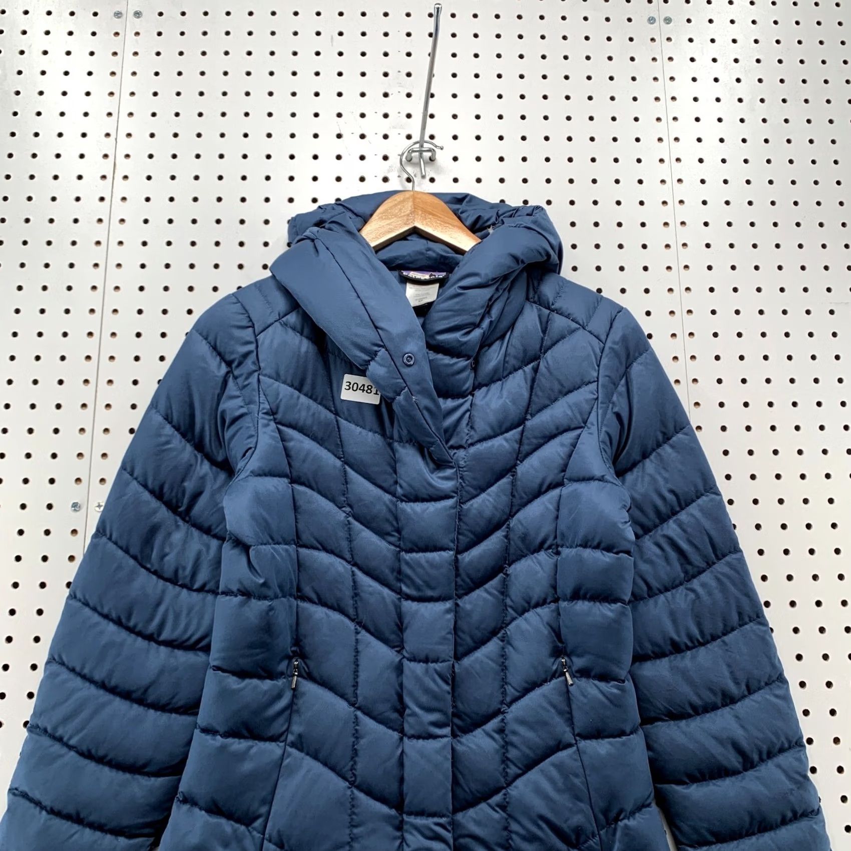 Patagonia Patagonia Down Puffer Jacket Womens XS Downtown Loft Blue Hooded Coat Size XS / US 0-2 / IT 36-38 - 2 Thumbnail