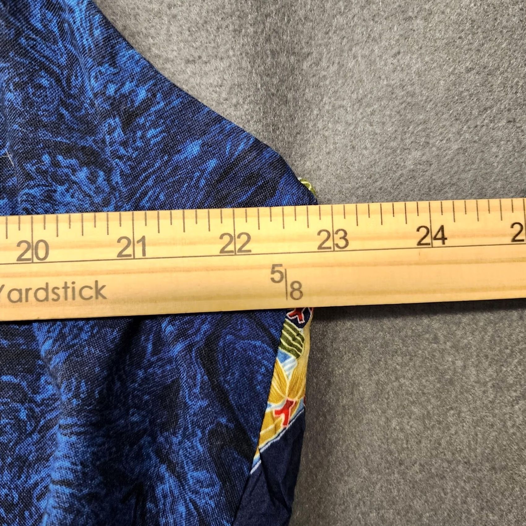 Vintage Koi Fish Waves Vest Mens XL Blue Japanese Print Open Front Lined Bamboo Handmade Size US XL / EU 56 / 4 - 3 Thumbnail