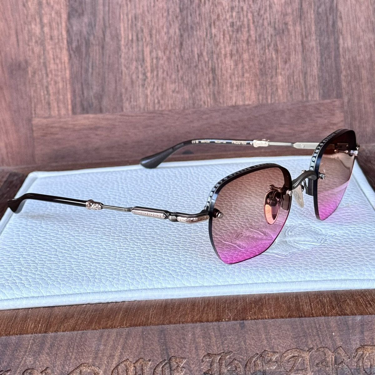 Chrome Hearts Chrome Hearts Frosted 1/1 ‘Pink Ombré’ Sunglasses Size ONE SIZE - 5 Thumbnail