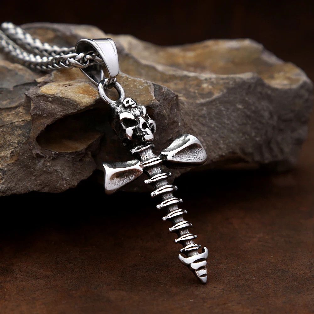 Jewelry Vintage Gothic Skull Necklaces Size ONE SIZE - 2 Thumbnail