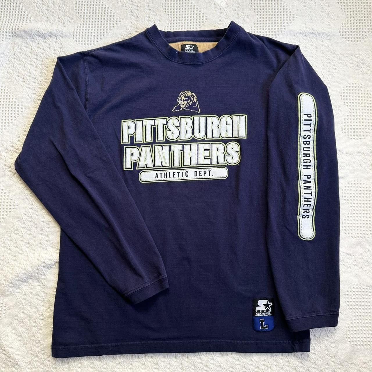 Starter Vintage Pittsburgh Shirt Tee Mens L Navy Starter Panthers Size US L / EU 52-54 / 3 - 1 Thumbnail