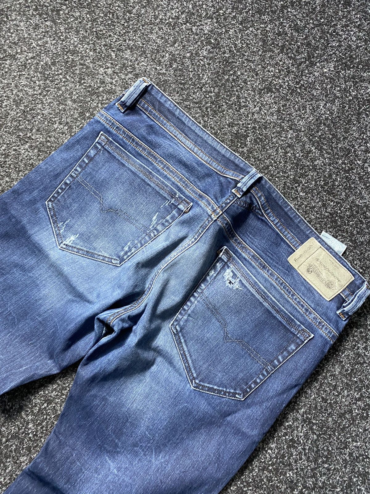 Diesel × Japanese Brand Opium Diesel Distressed Blue Punk Gothic Jeans Mens Owens Size US 36 / EU 52 - 5 Thumbnail