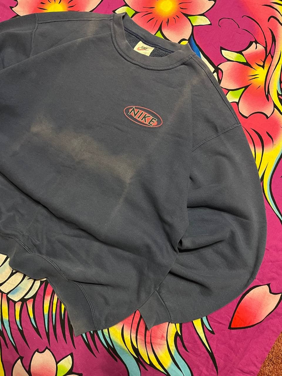 Nike × Vintage Vintage Nike sunfaded crewneck sweatshirt in blue 90s Size US L / EU 52-54 / 3 - 10 Thumbnail
