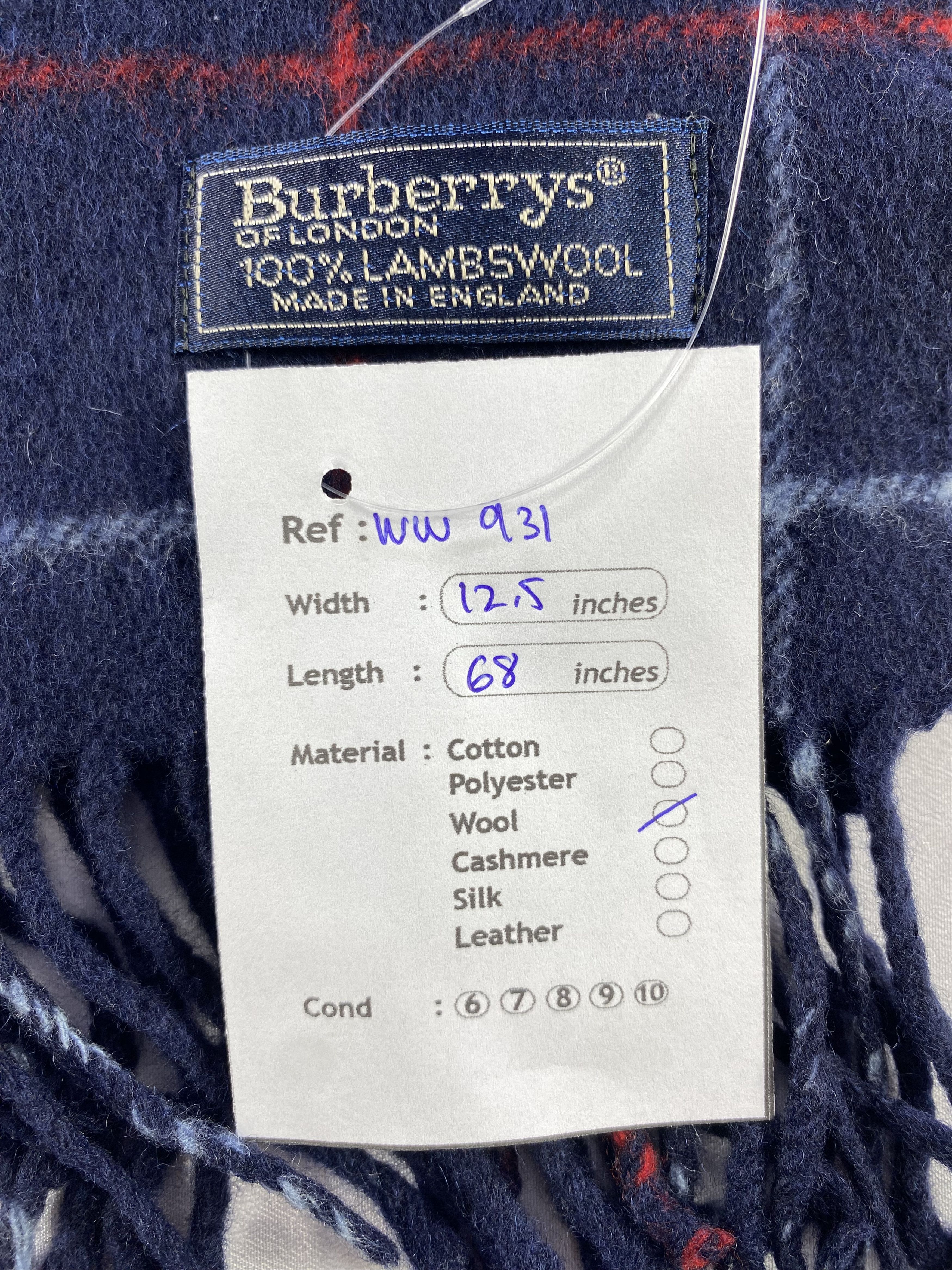 Burberry × Vintage Burberry Scarf / Muffler / Neckwear - WW931 Size ONE SIZE - 5 Thumbnail