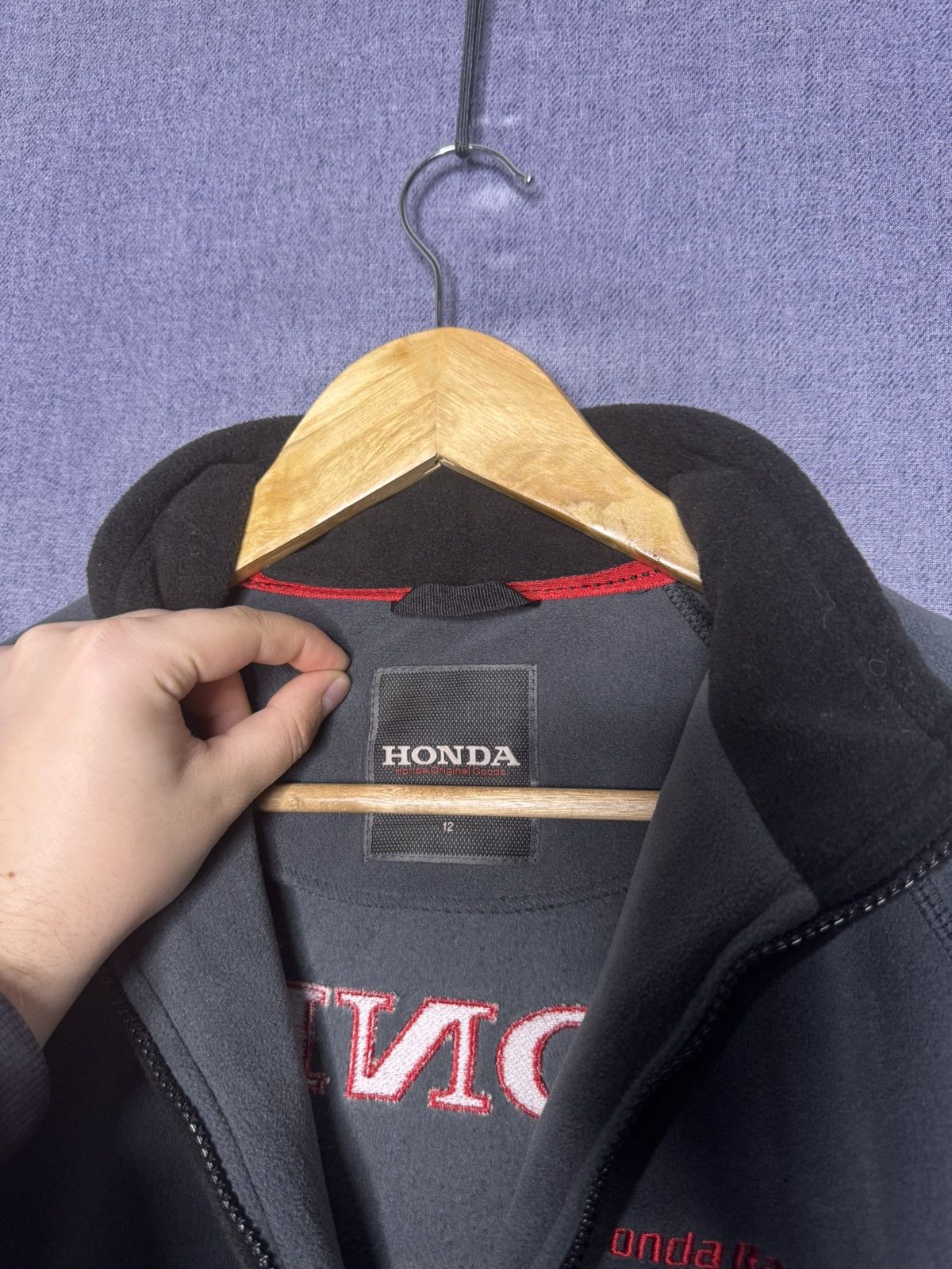 Honda NEW Vintage Honda F1 Racing Fleece Jacket Full Zip Woman 12 Size XL / US 12-14 / IT 48-50 - 10 Thumbnail