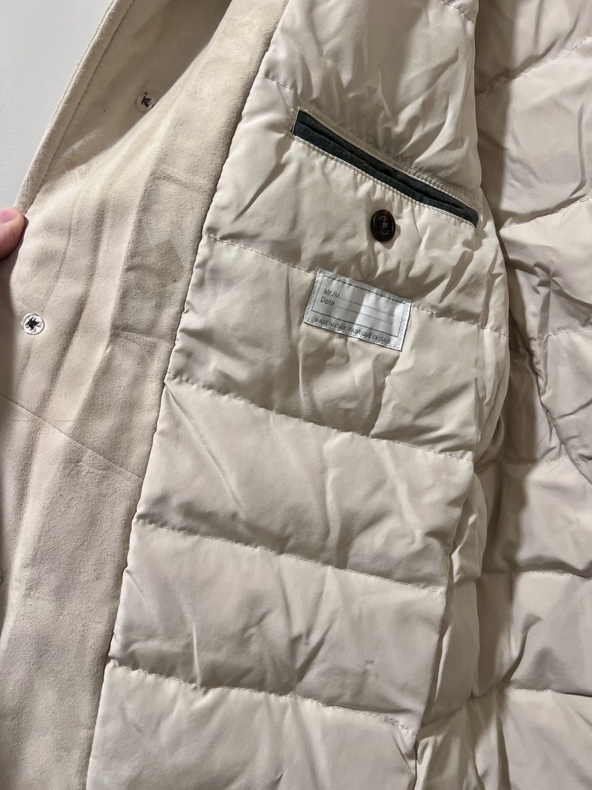 Eleventy Unreal Eleventy Lambskin Suede & White Goose Down Jacket Size US L / EU 52-54 / 3 - 9 Thumbnail