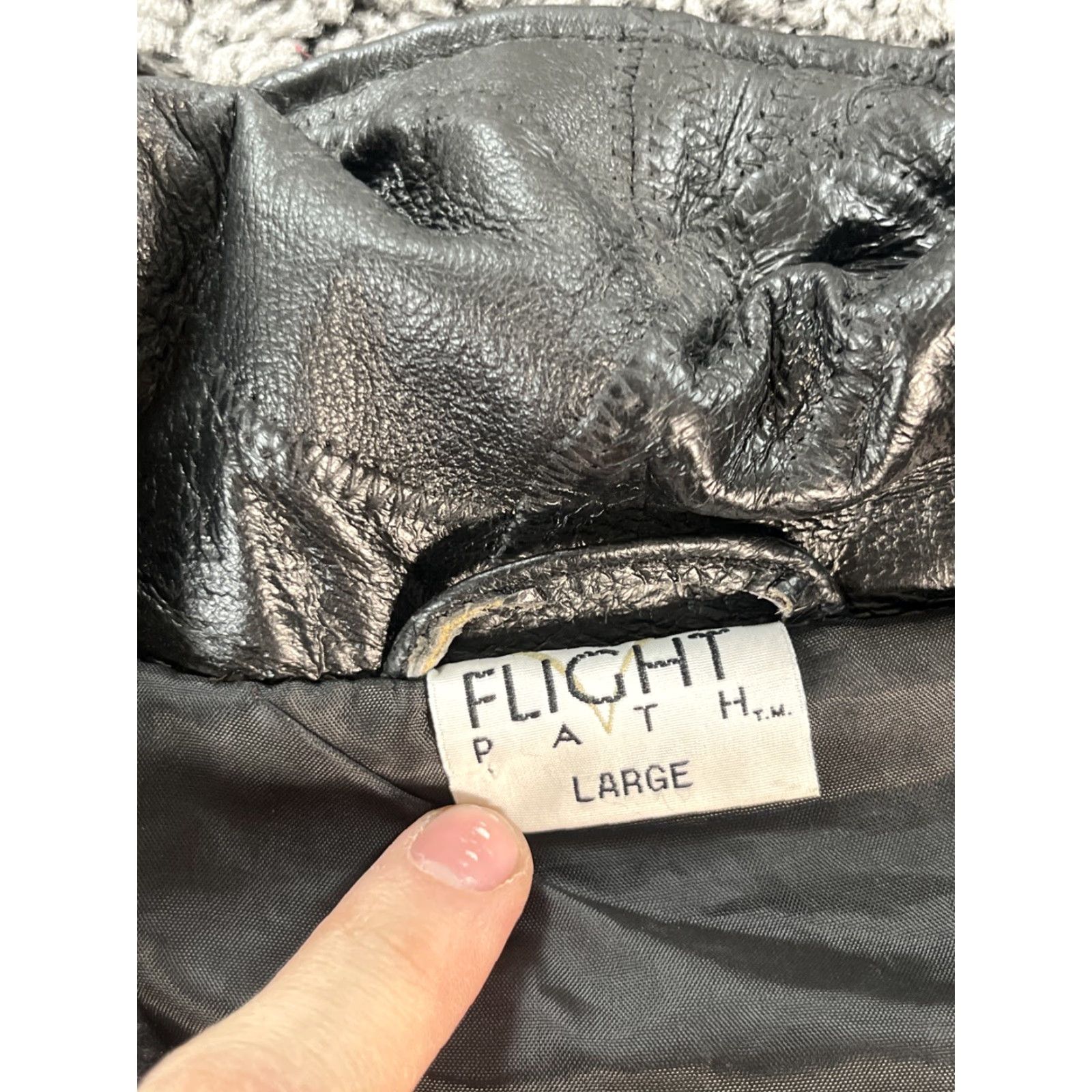 Vintage VINTAGE 1980s Flight Path Black Leather Motorcycle Jacket Size Large Size US L / EU 52-54 / 3 - 4 Thumbnail