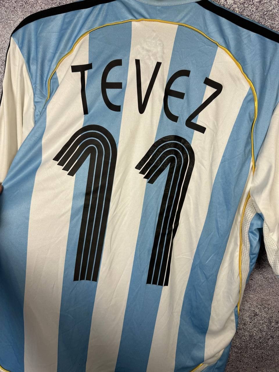Other TEVEZ Argentina 2006 Home Adidas World Cup Soccer Jersey Size US XL / EU 56 / 4 - 17 Thumbnail