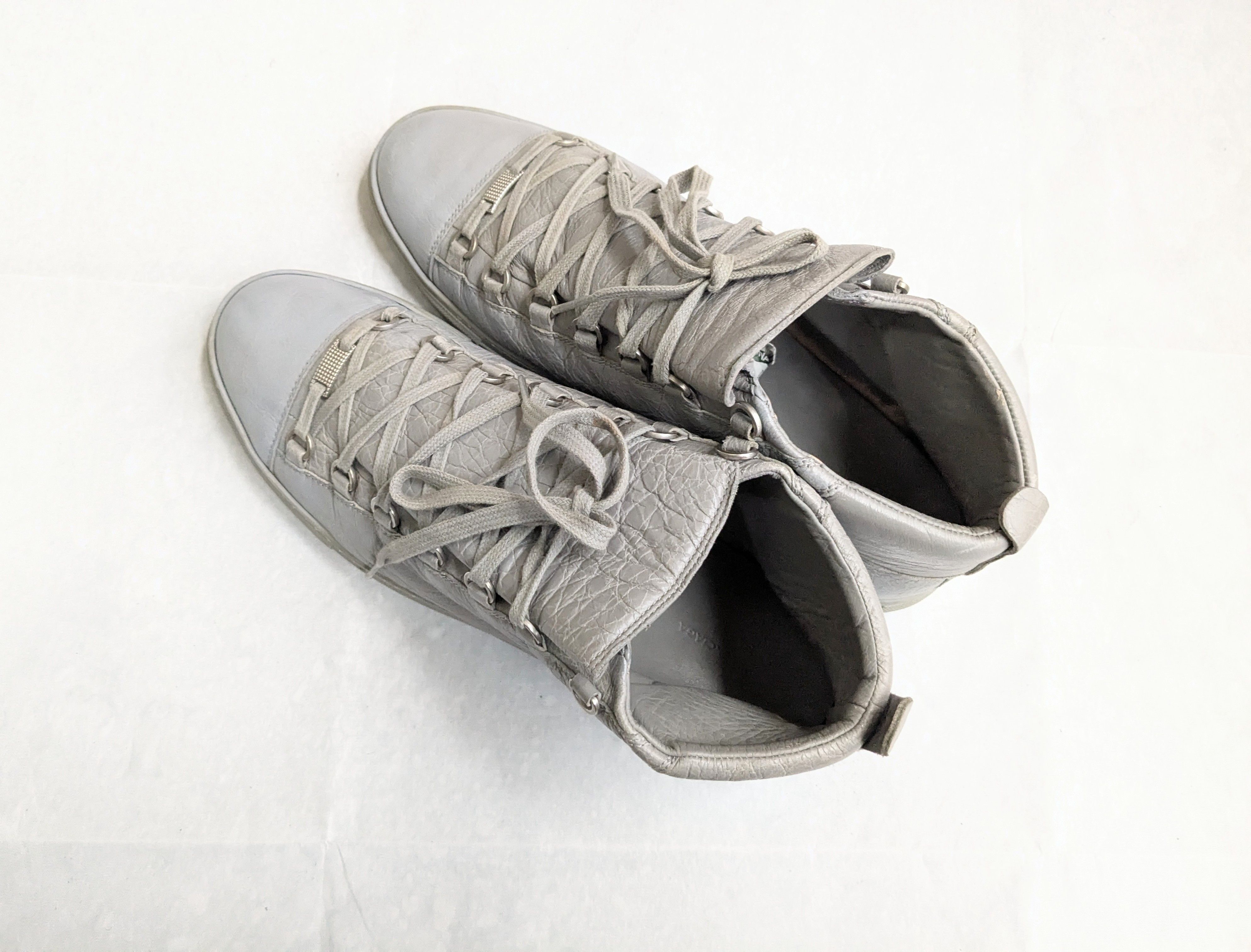 Balenciaga Balenciaga Arena Gray 11 High Tops Leather Size US 13 / EU 46 - 14 Thumbnail
