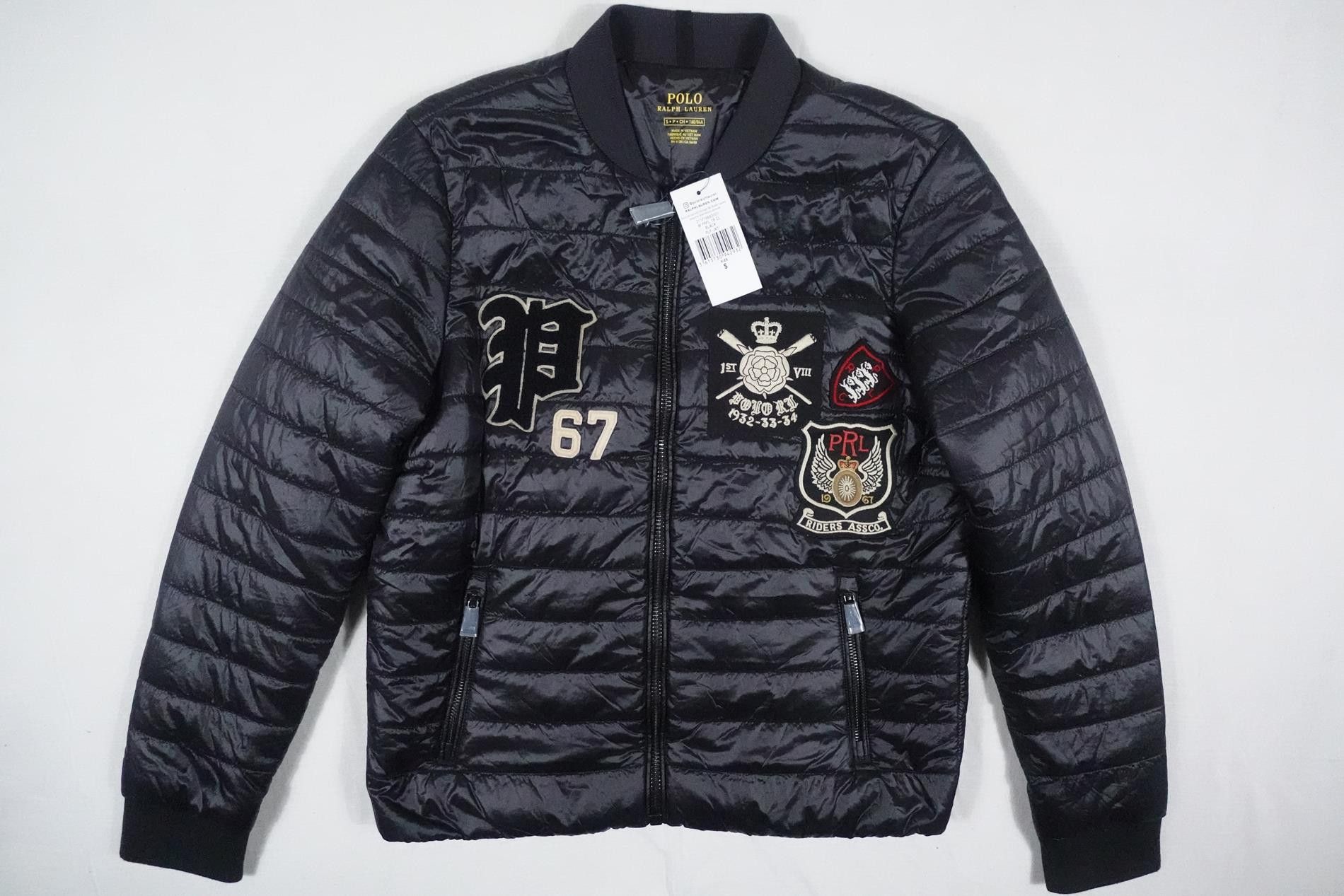 Polo Ralph Lauren Polo Ralph Lauren Jacket Quilted Patches Black Bomber NWT XS Size XS / US 0-2 / IT 36-38 - 1 Thumbnail