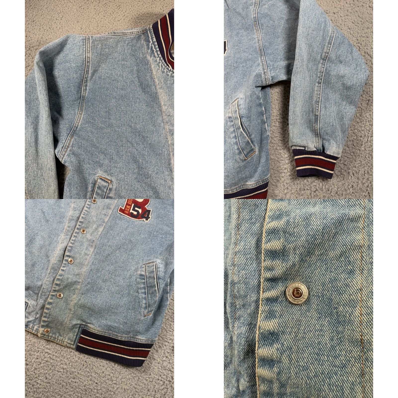 Equipment VINTAGE Bomber Denim Jacket Mens Large Blue Varsity 90s Jacket Men’s Large Blue Varsity 90s Size US L / EU 52-54 / 3 - 8 Thumbnail