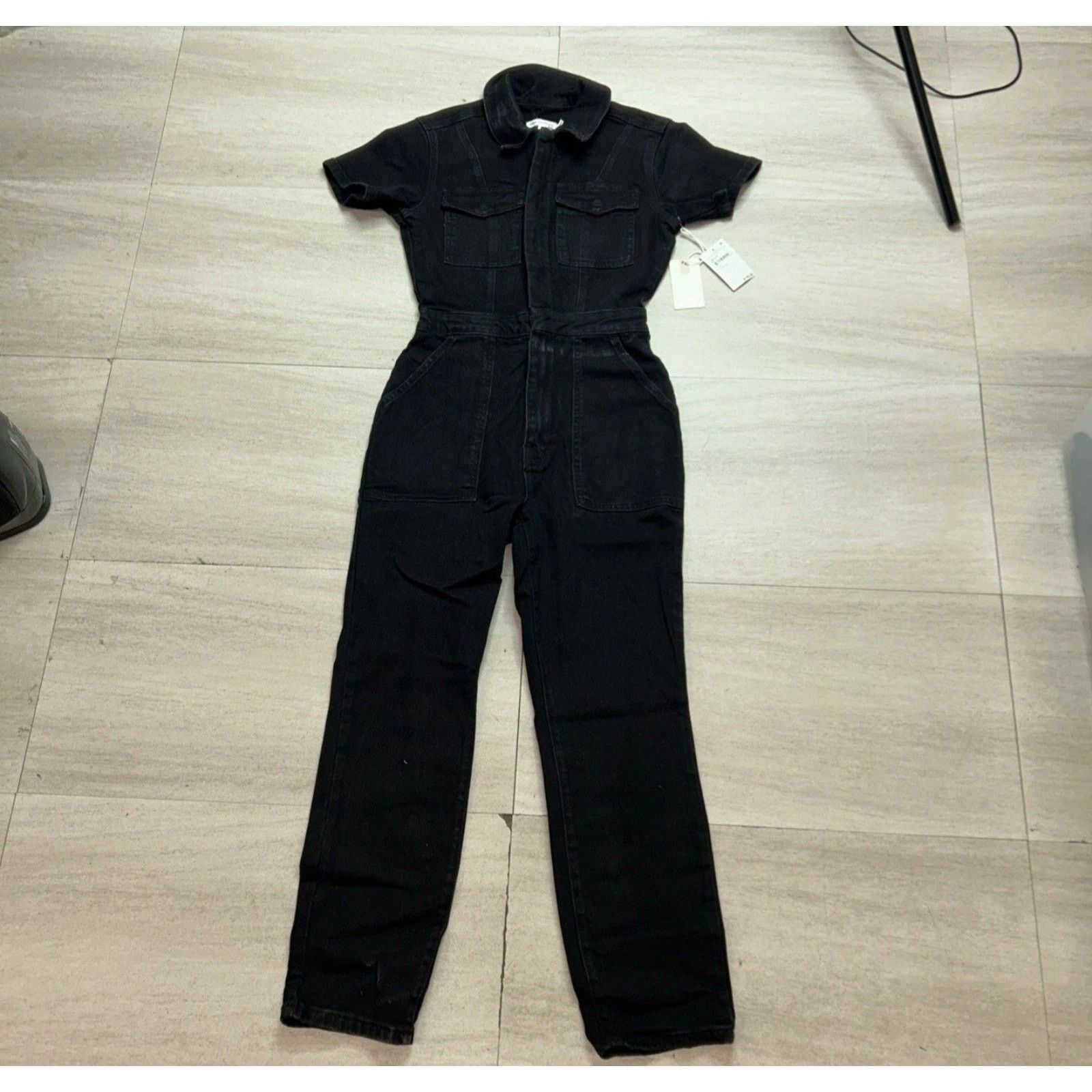Good American Good American The Fit For Success Stretch-Denim Jumpsuit 0 Size 26" / US 2 / IT 38 - 6 Thumbnail