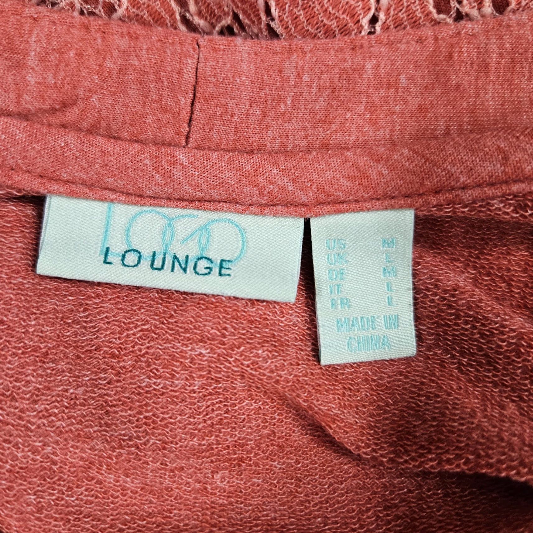 Vintage LOGO Lounge Lori Goldstein Womens Sweatshirt Zip Up Slim Red Lace Overlay Medium Size M / US 6-8 / IT 42-44 - 6 Thumbnail