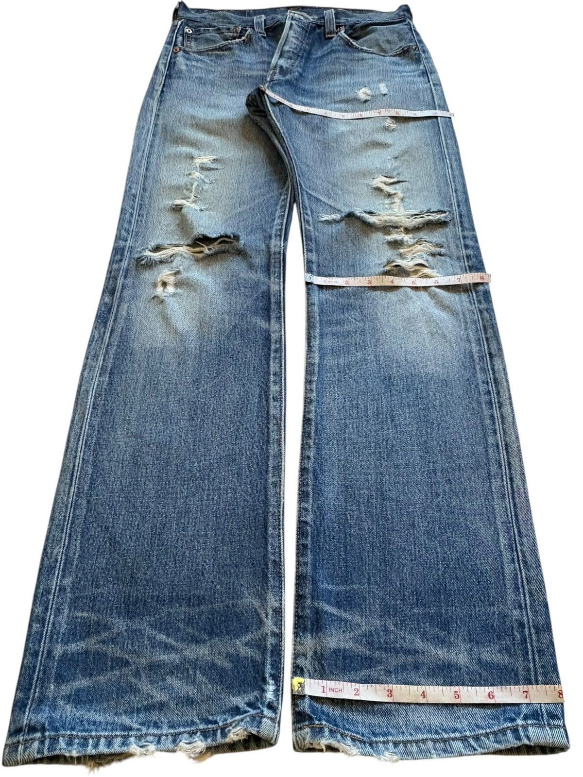 Levi's Vintage 90s Levis 501 Mud Wash Distressed Loose Jeans Size US 32 / EU 48 - 13 Thumbnail