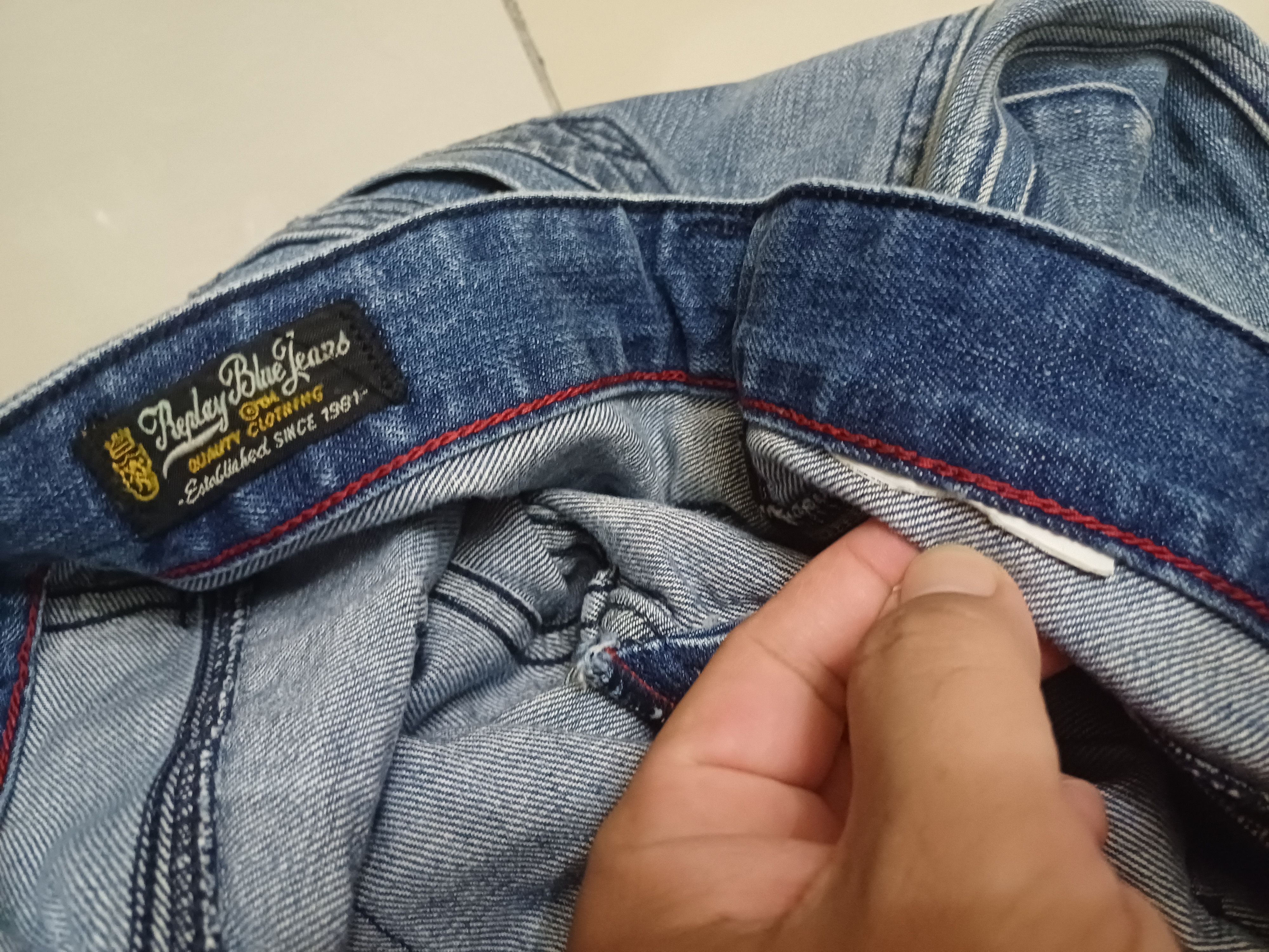 Replay Crazy Distressed Replay .. buttonfly jeans Size US 33 - 6 Thumbnail