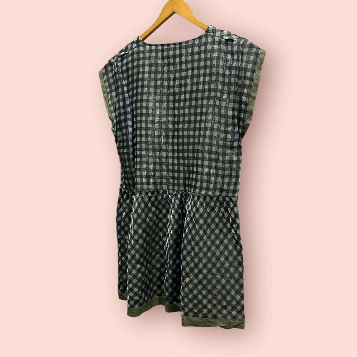 Issey Miyake × Ne-Net × Pleats Please Issey Miyake NE-NET BY ISSEY MIYAKE CHECKERED POP GOWN DRESS Size M / US 6-8 / IT 42-44 - 4 Thumbnail