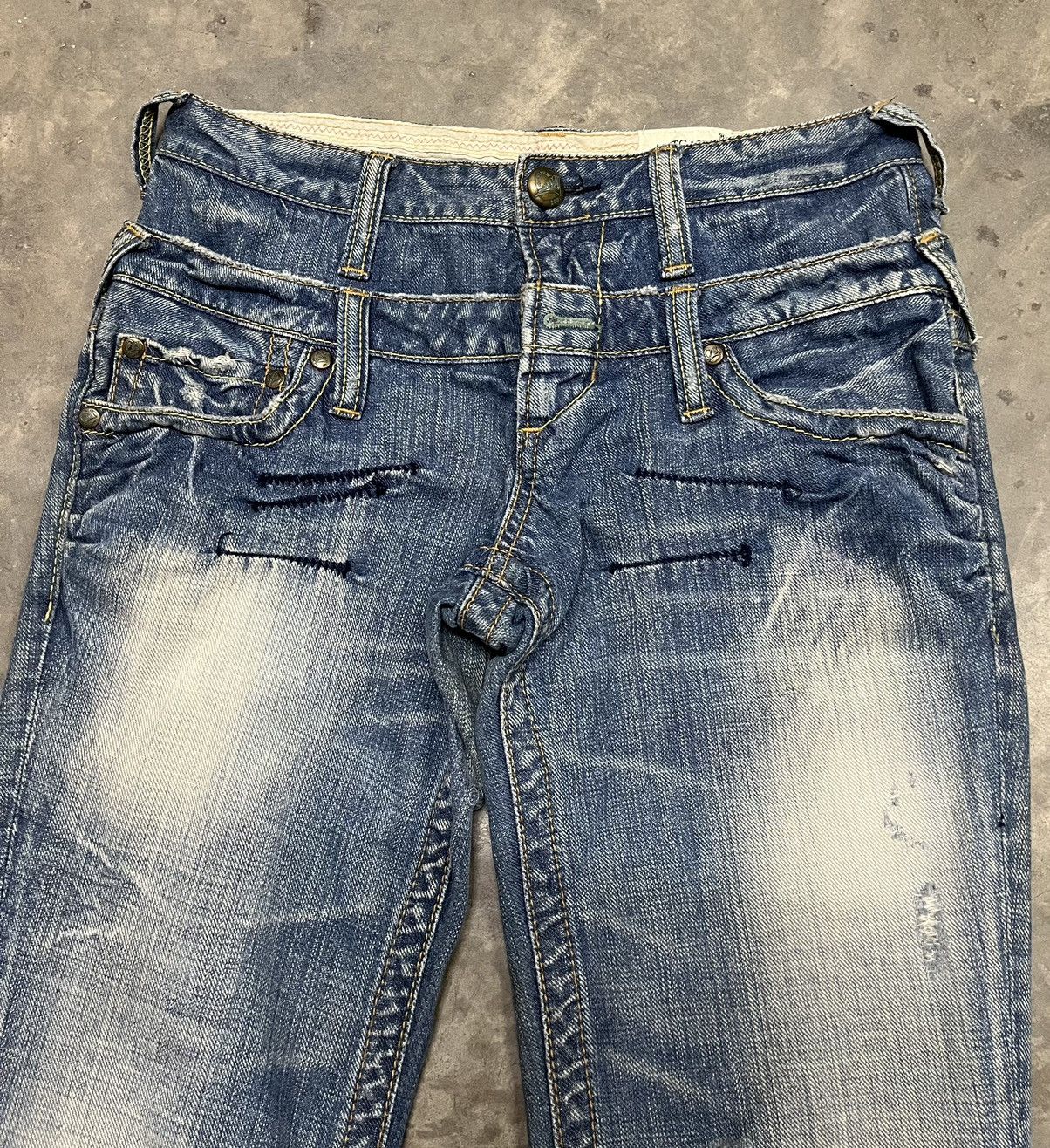 Hysteric Glamour Flare Jeans double waist Antgauge diatressed low rise Size US 30 / EU 46 - 6 Thumbnail