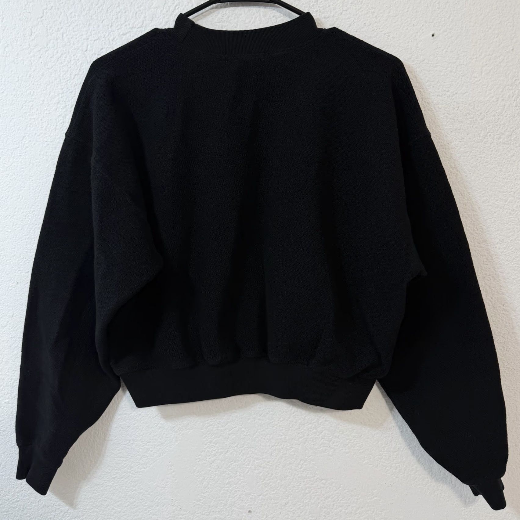 Madhappy Madhappy Women's S Cropped Black Crewneck Pullover Cotton Sweatshirt USA Sweatshirt Size S / US 4 / IT 40 - 6 Thumbnail
